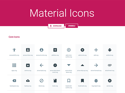 [SVG, Sketch] Material Icons Pack android freebie google icons material resource sketch svg