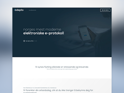 Adepto - Landing Page adepto landing norway page promo