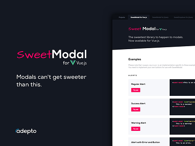 SweetModal for Vue.js dialog library modal sweet sweetmodal vue vue.js