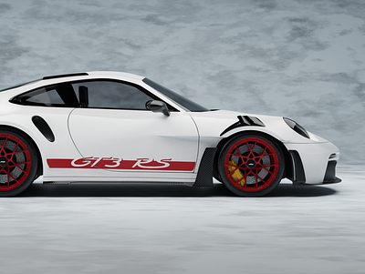 Porsche 911 GT3 RS 992 3d art blender car design gt3 marble porsche vehicle