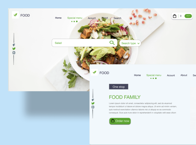 Food UI by Kasra Vesagh on Dribbble