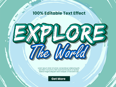 Explore the world text effect