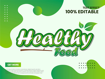 Helthy food text effect editable effect font food helthy liquid menu text