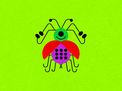 Buggy Vibe bug flat design illustration photoshop