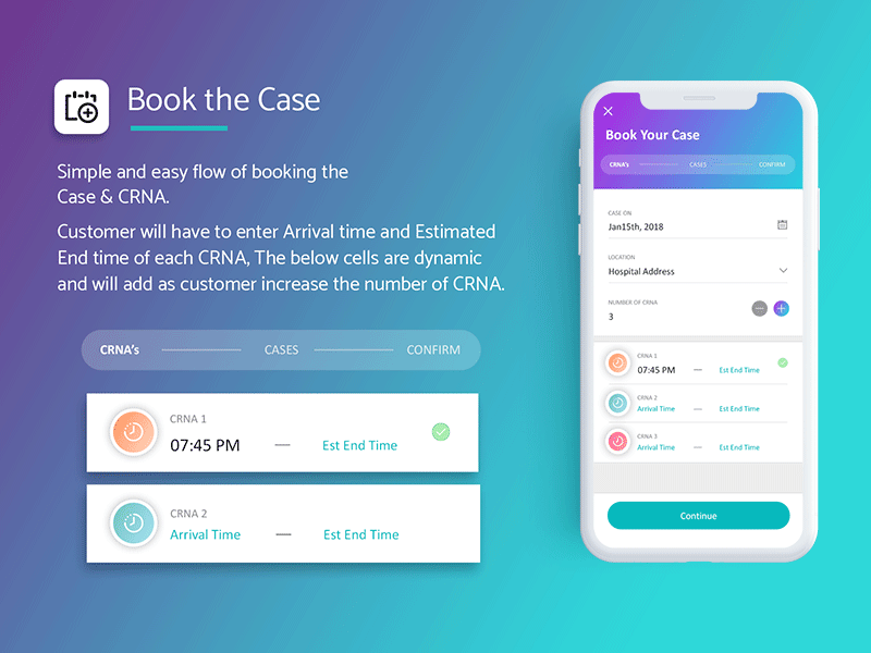 Anesthesia Customer Booking App