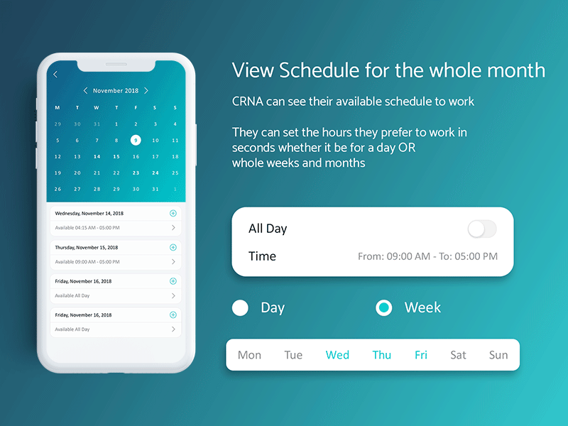 Calendar and Schedule UI appdesign schedule ui userexperience userinterface ux