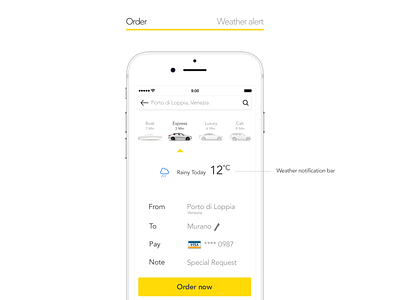 Gett concept wheater alert app car sharing gett taxi app uber white yellow