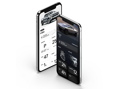 Tesla CYBERTRUCK app cybertruck mobile sketch ui ux