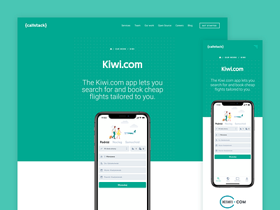 Kiwi.com - showcase mobile showcase ui web
