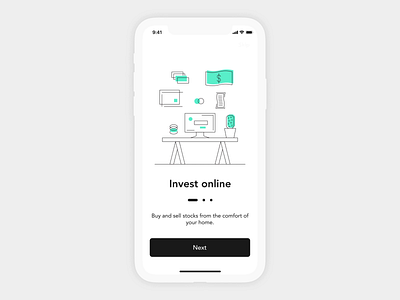 Investment App Onboarding Animation ae animation app design illustration investment ios mobile motion onboarding prototype sketch ui