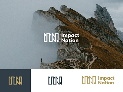 Impact Nation - Logo Design branding color bars gold logo impact in logo logo logo design logodesign logotype minimalistic logo online store retail