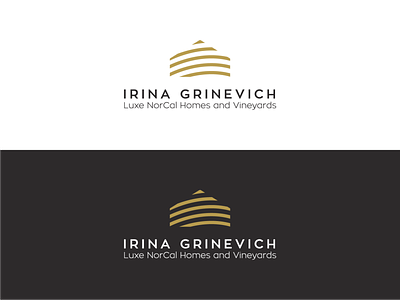 Irina Grinevich - Logo Design black black and gold branding california design estate estate agent gold home house logo logo design logodesign logotype luxury real estate retail vector vineyard white