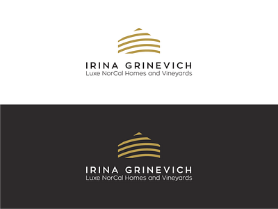 Irina Grinevich - Logo Design black black and gold branding california design estate estate agent gold home house logo logo design logodesign logotype luxury real estate retail vector vineyard white