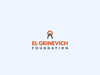 EL Grinevich foundation blue and red branding charity church circle design foundation logo logo design logo mark logodesign logotype minimalism red blue religious