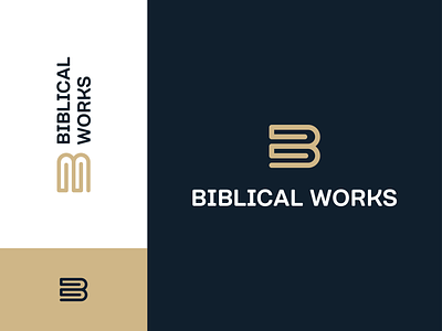 Biblical works - Logo design b b logo bible book books branding bw bw logo church logo logo design logodesign logotype