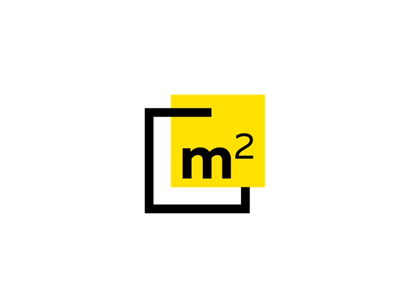 m2 - Logo Motion black black and yellow logo logo design logo motion motion design motion graphic square yellow