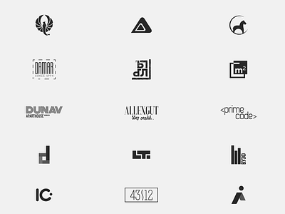 Logo Collection black white black and white design logo logodesign logofolio logomark logotype logotype design logotypes symbol type