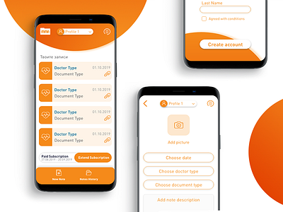 MMN - Healthcare Mobile App healthcare mobile mobile app mobile app design mobiledesign orange ui uidesign user interface