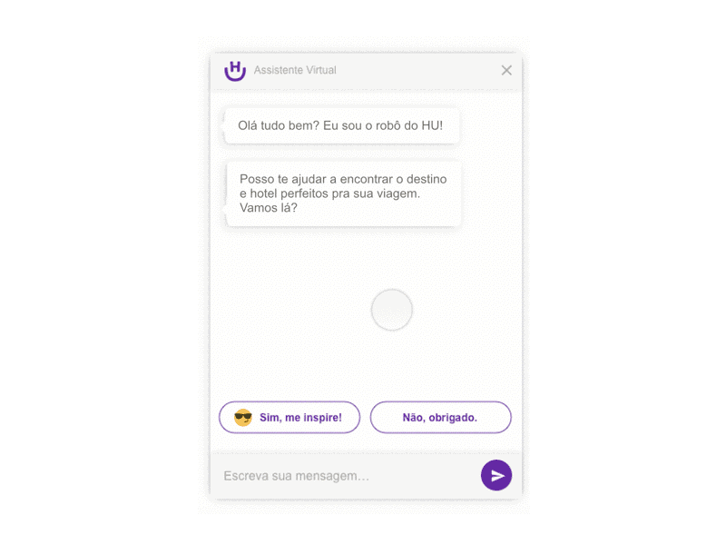 Chatbot Hu chatbot conversation inspiration search travel