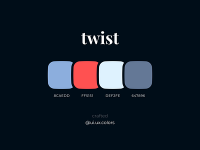 Twist Color Palette animation app art branding clean design flat graphic design illustration logo ui