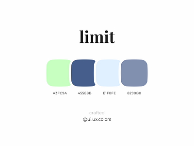 Limit Color Palette clean