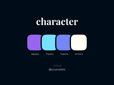 Character Color Palette animation app art branding clean design flat graphic design illustration logo ui