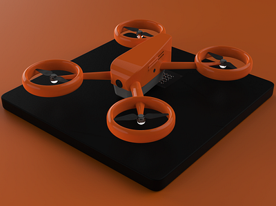 Quadrocopter 3d design illustration keyshot photoshop render