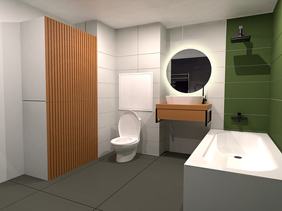 Bathroom 3d design illustration industrial design interior design keyshot photoshop