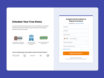 Website Demo Form clean ui design form project management project management tool ui uidesign uiux ux web web design website