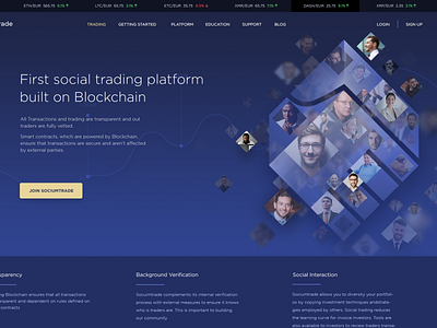 Trading Platform landing page