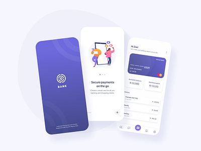Fintech inspired app design bankingapp cleandesign figma financialapp fintech minimal mobiledesign uiux