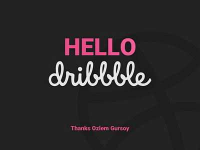 Hello Dribbble