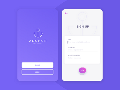 Daily UI Challenge  #001 - Signup screen