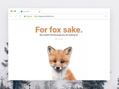 Daily UI Challenge #008 - Error Page 404 browser dailyui error error page fox