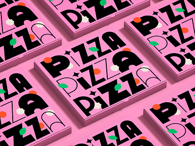 Pizza Box branding graphicdesign identity lettering logo packaging pizza pizza box pizza logo typography