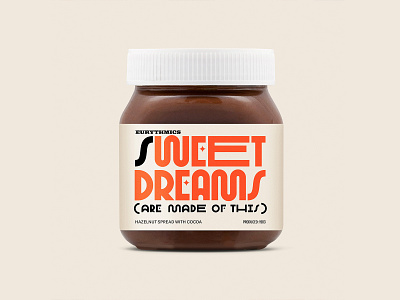 Sweet Dreams (are made of nutella) branding chocolate lettering logo music nutella packaging packagingdesign typography vector