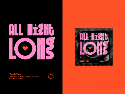 All Night Love branding colors condoms lettering love music packaging packagingdesign typogaphy vector