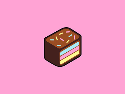 Chocolate Cake cake chocolate food hungry illustration logo pink sweet tasty vector