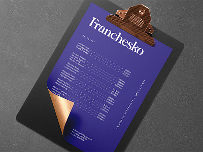 Franchesko Hairstyle branding design identity layout logo menu print typography