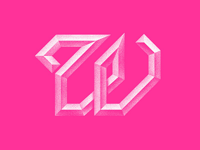 36days_w 1color 36days w 36daysoftype 3dletter branding contest design fun icon identity illustration instagram lettering lettering challenge letterw logo pink proud typography