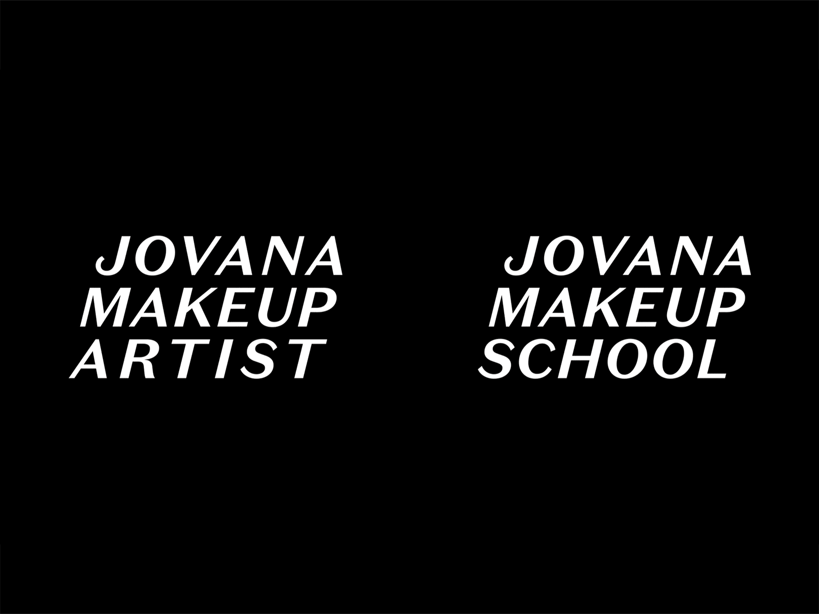 Jovana Makeup Logo artist beauty colors gif identity logo logotype makeup makeup artist schools typogaphy