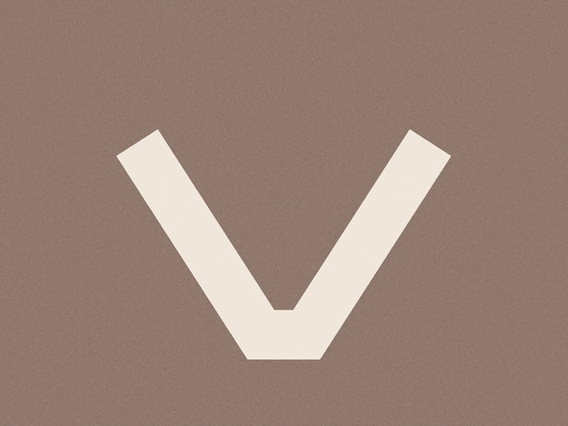 V for 36 Days of Type 36days 36days adobe 36daysoftype 36daysoftype06 animated behance beige colors dinamic gif animated identity instagram letters logo motion typography vector