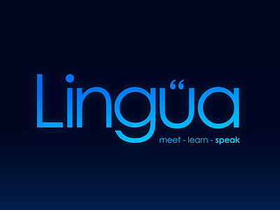 Lingua app branding iphone learning logo typography ui ux