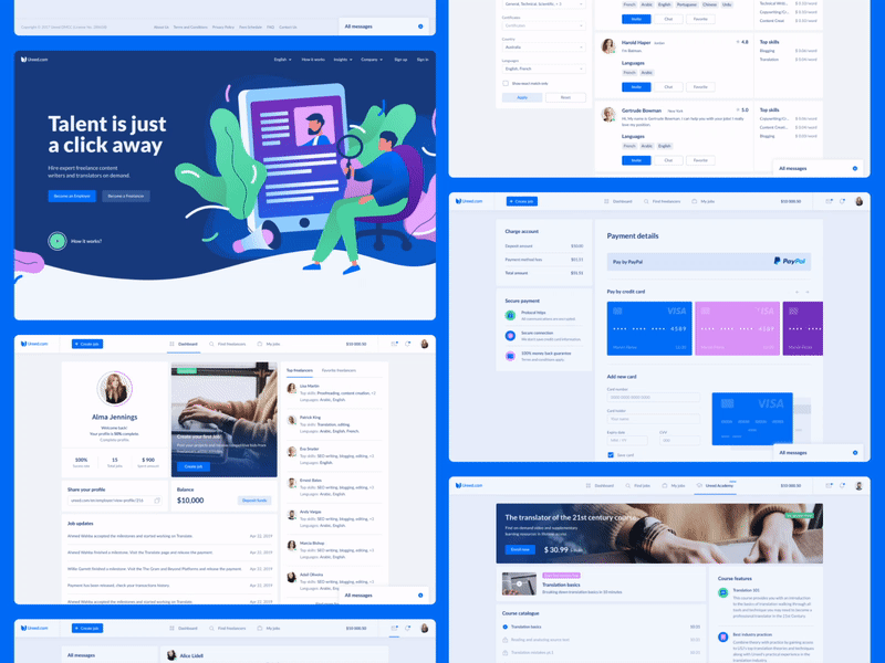 Global writing freelancing platform cart chat course dashboad education employee freelancer illustration job learning platform marketplace mentalstack network search ui ux video lessons writing