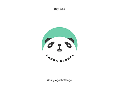 Panda Logo | Day 3 animal branding dailylogo dailylogochallenge dailyui graphic design identity logo logotype panda panda global panda logo