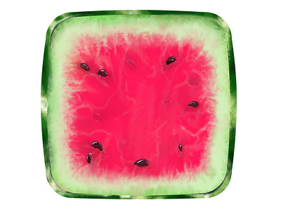 Illustration of a juicy piece of watermelon branding design graphic design illustration logo watermelon