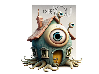 House monster with an EYE