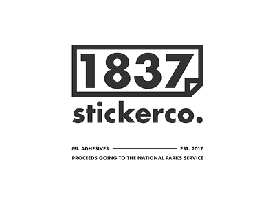 1837 Sticker Co. brand identity futura great lakes hiking logo michigan national park service nps outdoors sticker