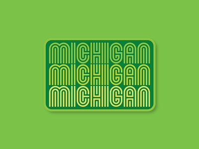 Michigan Stacks Sticker. custom type great lakes michigan national park service nps sticker type
