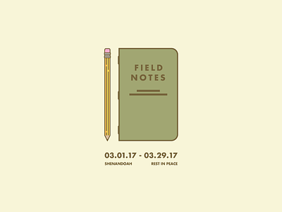 Field Notes draplin field notes flat design futura pencil
